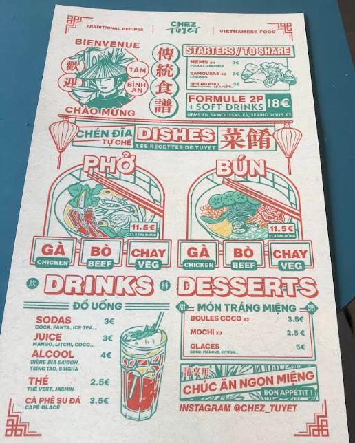 Chez Tuyet - Menu Image 1